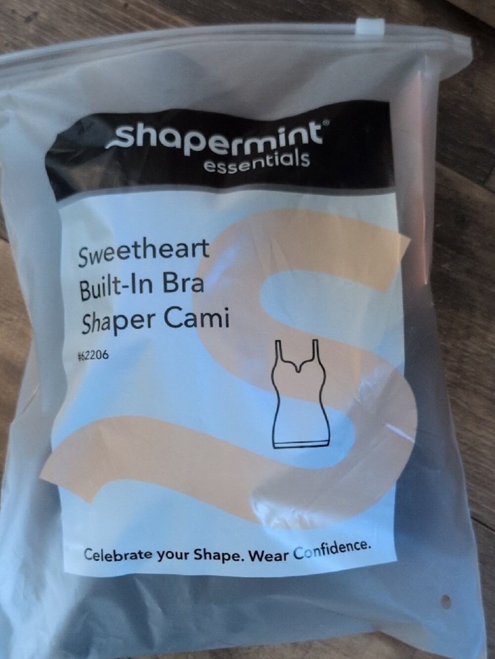 Shapermint Essentials Sweetheart Black Shaper Cami with Built-In Bra - Large - Picture 5 of 6
